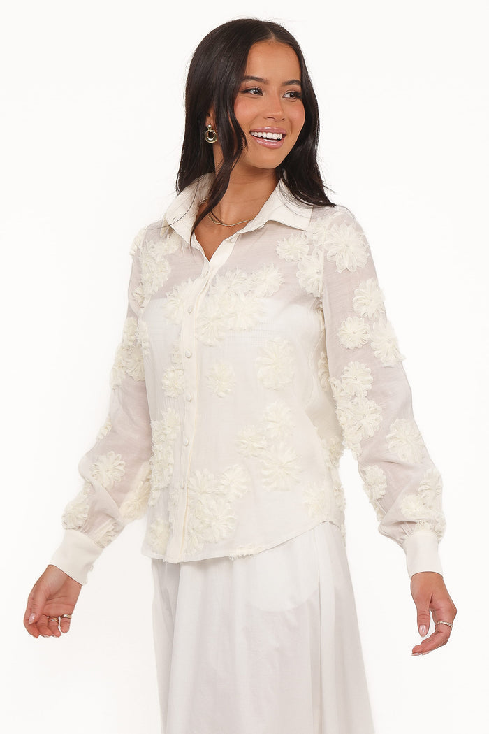 Petal and Pup USA TOPS Cliona Shirt - Cream
