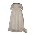 Clotilde Ivory and Dusty Pink Lace Gown