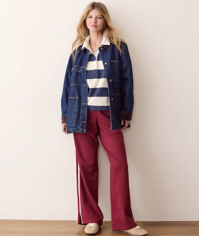 Cloud 9 Fleece Track Pant - Cabernet