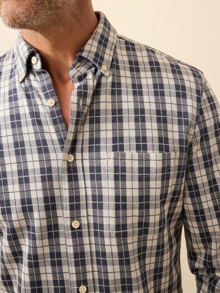 Coastline Knit Shirt in Royal Canyon Plaid - Madison's Niche