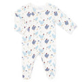 Coccoli - Modal 2-Way Zipper Footie - Blue Chicken-Footies + Rompers (Basic)-Newborn-Posh Baby