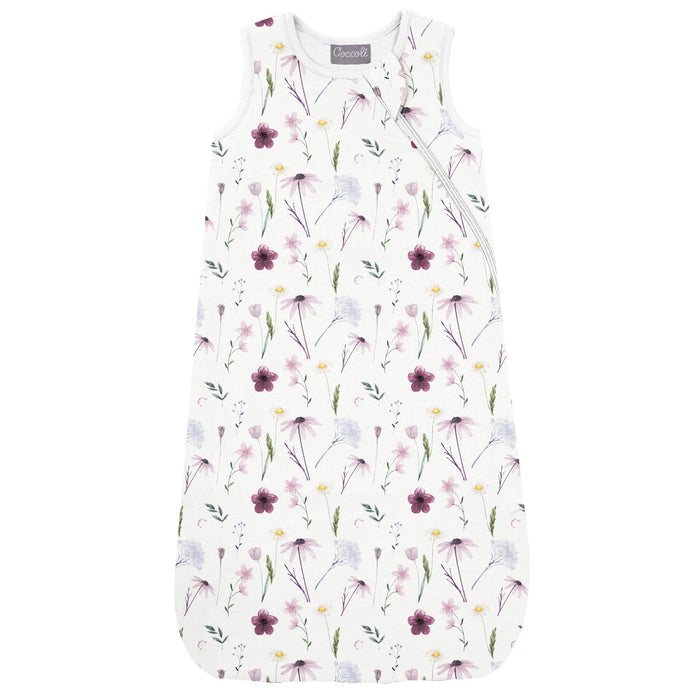 Coccoli - Modal Sleep Sack - 1.5 Tog - Purple Floral-Sleep Sacks + Bags-0-9M-Posh Baby
