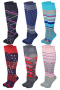 “Women’s 8–15 mmHg compression knee-high socks – Dr. Shams 6 pair pack