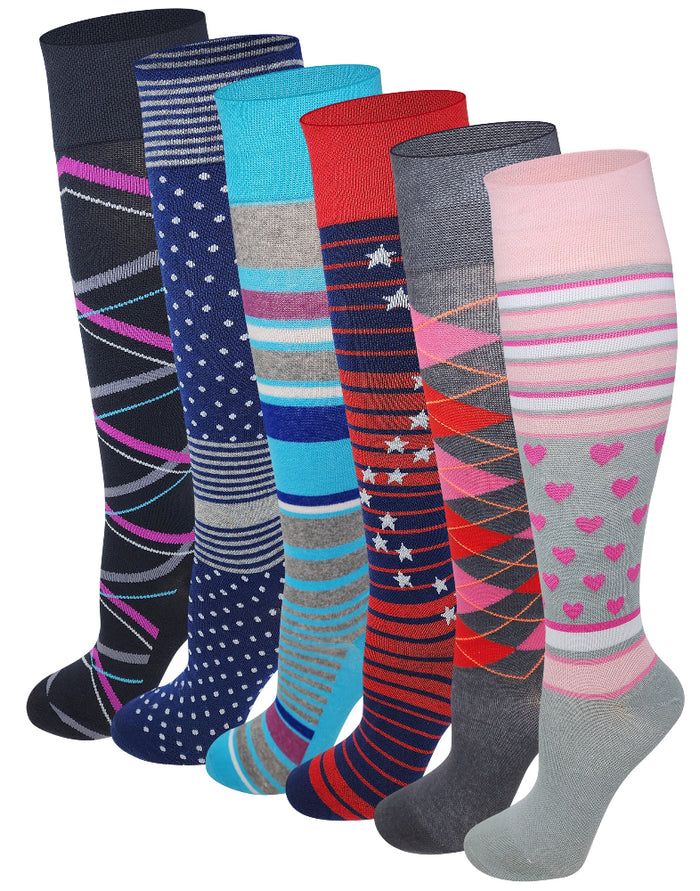 Dr. Shams women’s compression knee-high socks – soft cotton blend