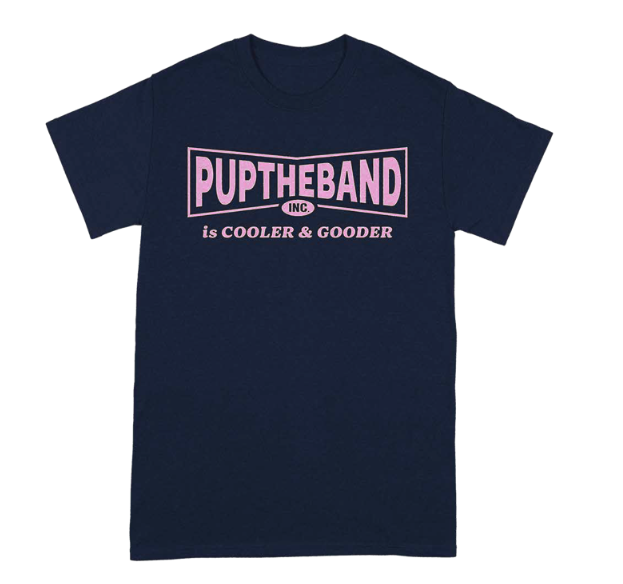 Cooler & Gooder Navy T-Shirt - Pink Print - Bingo Merch
