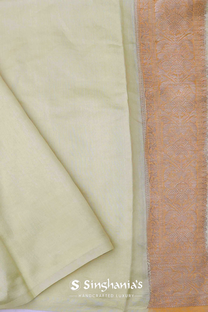Corn Harvest Yellow And Green Rangkat Banarasi Saree