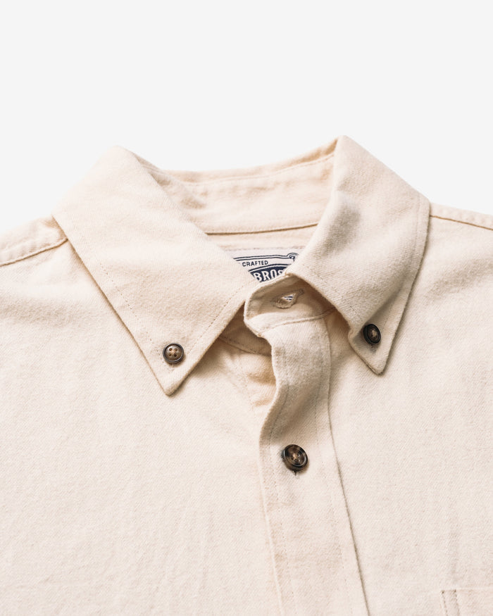 Cotton Flannel Shirt - Oatmeal