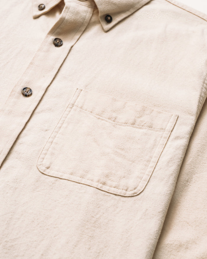 Cotton Flannel Shirt - Oatmeal