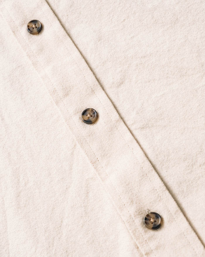 Cotton Flannel Shirt - Oatmeal