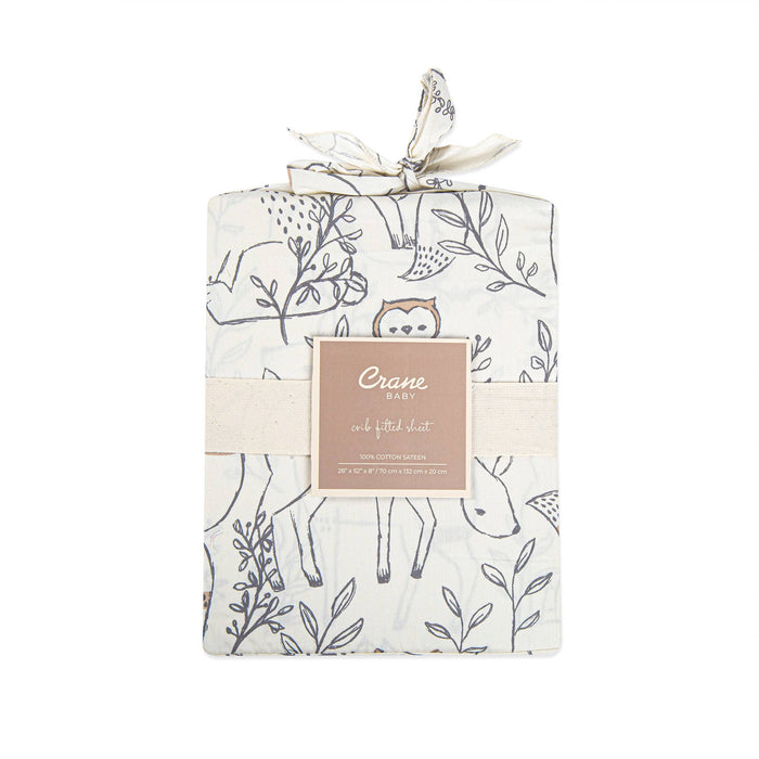 Crane Baby - Crib Sheet - Ezra-Crib Sheets-Posh Baby