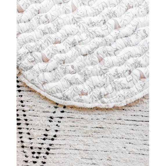 Crane Baby - Quilted Playmat - Ezra-Play Gyms + Play Mats-Posh Baby