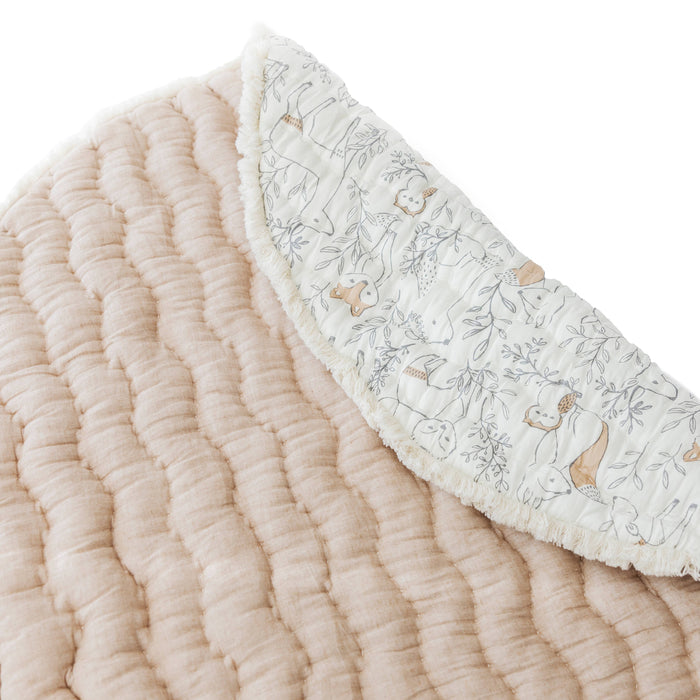 Crane Baby - Quilted Playmat - Ezra-Play Gyms + Play Mats-Posh Baby
