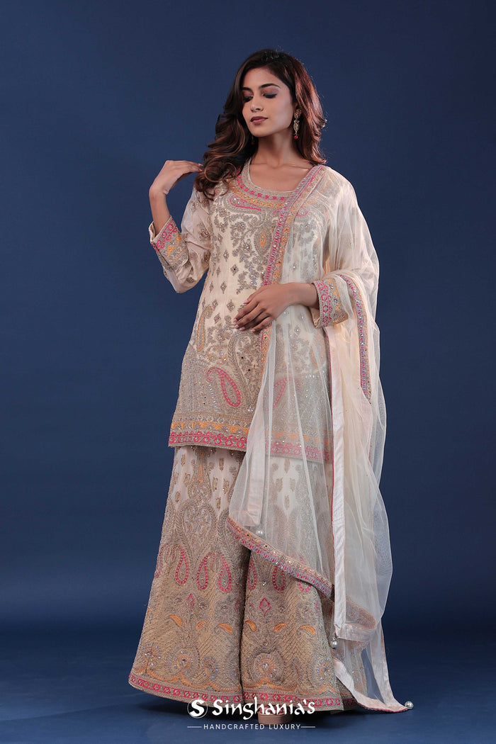 Cream Kurta Set