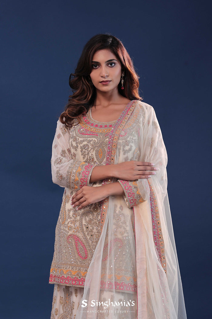 Cream Kurta Set