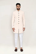 Cream Rayon Sherwani Set