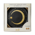 Crescent Dish & Gold Earring Set in Black - Madison's Niche