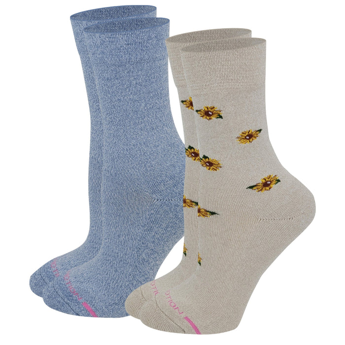 Comfort diabetic socks for women with graduated leg and anti-odor technology