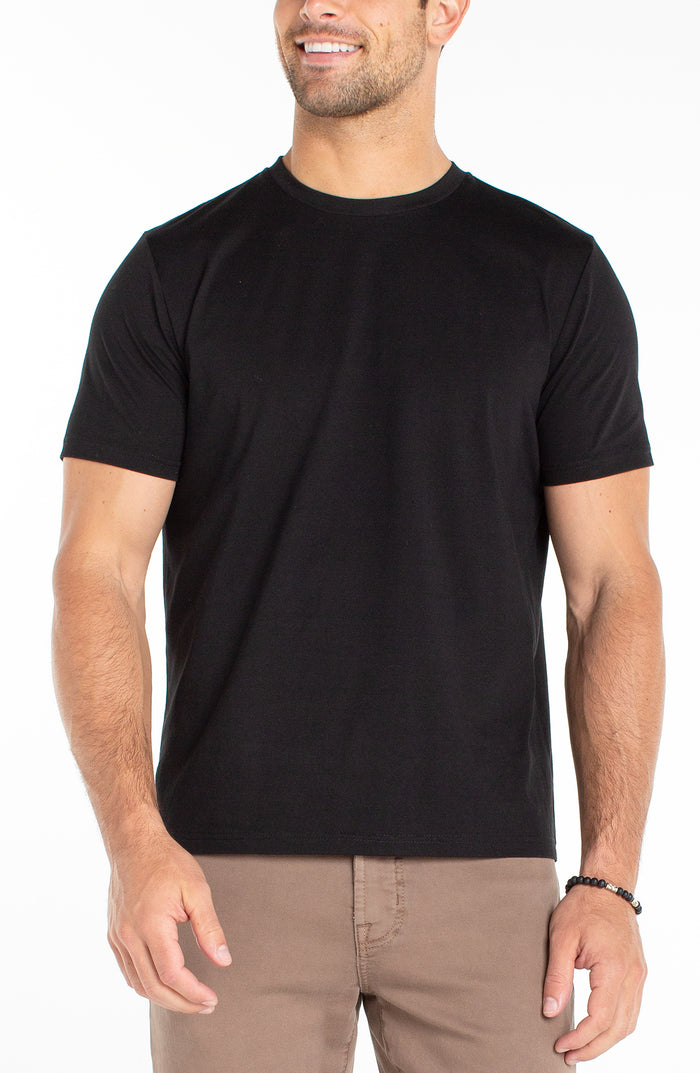 Crew Neck Tee in Black - Madison's Niche