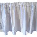 Crib Bed Skirt With Blue Polka Dot