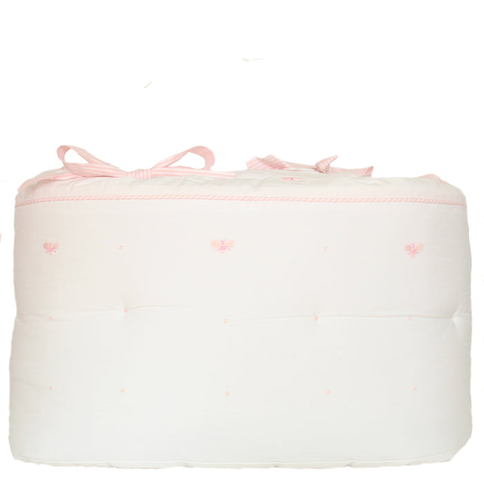Crib Bumper Baby Bee Pink
