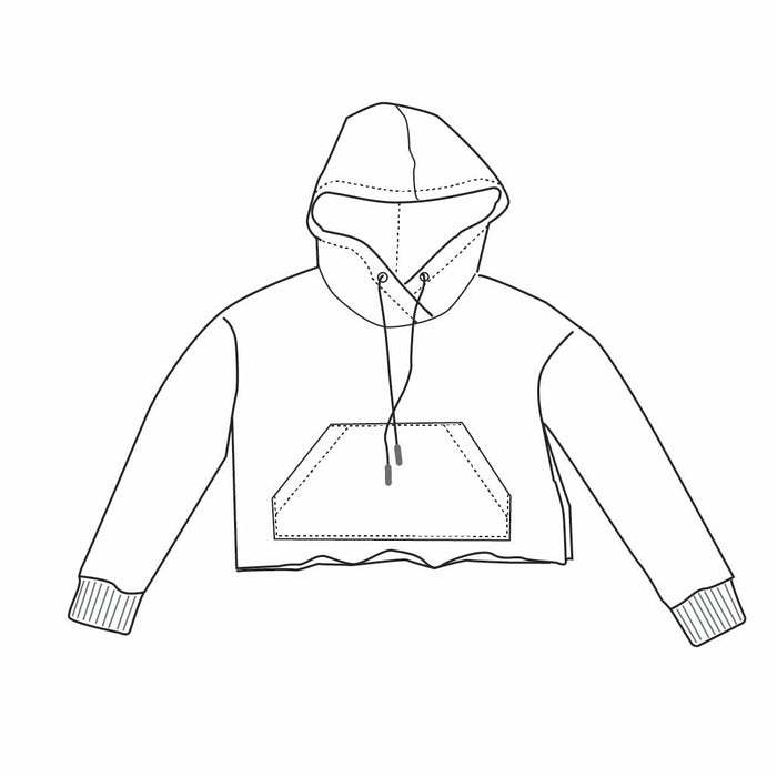 cropped hoodie : K022