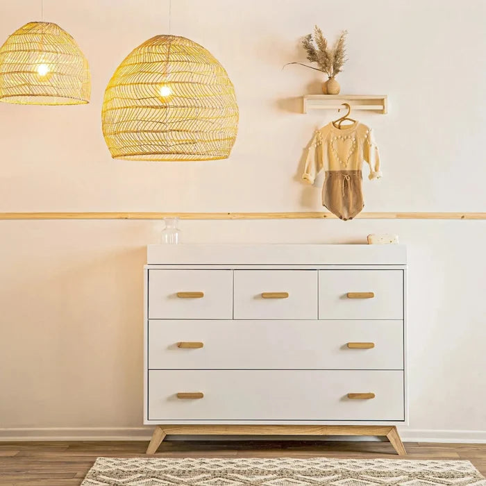 Dadada - 48" Painted Changing Tray for Soho & Bliss Dressers - White-Dressers + Changing Tables-Posh Baby