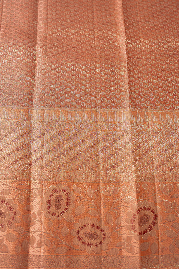 Dark Maroon Kanjivaram Silk Saree