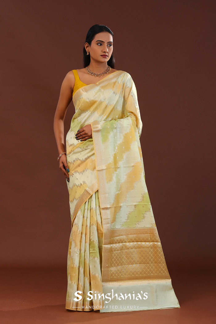 Dark Peach Rangkat Banarasi Saree
