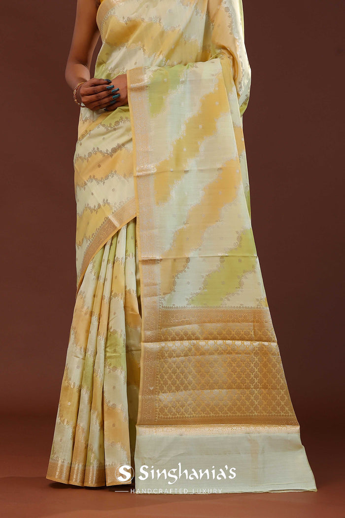 Dark Peach Rangkat Banarasi Saree