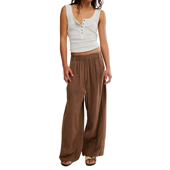Day's End Linen Pull-On in Espresso - Madison's Niche