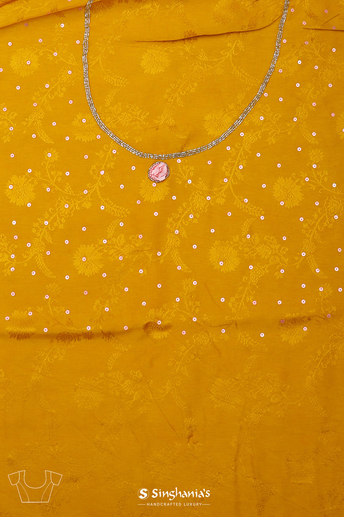 <img> Deep Maroon Silk Saree With Hand Embroidery