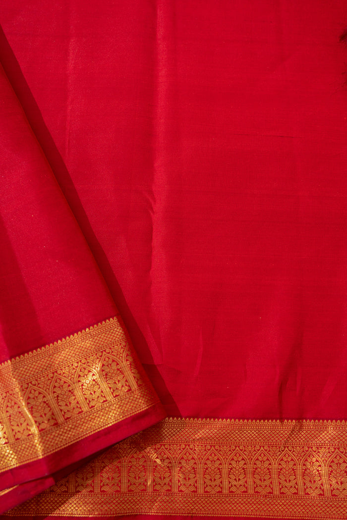 Deep Pink Kanjivaram Silk Saree