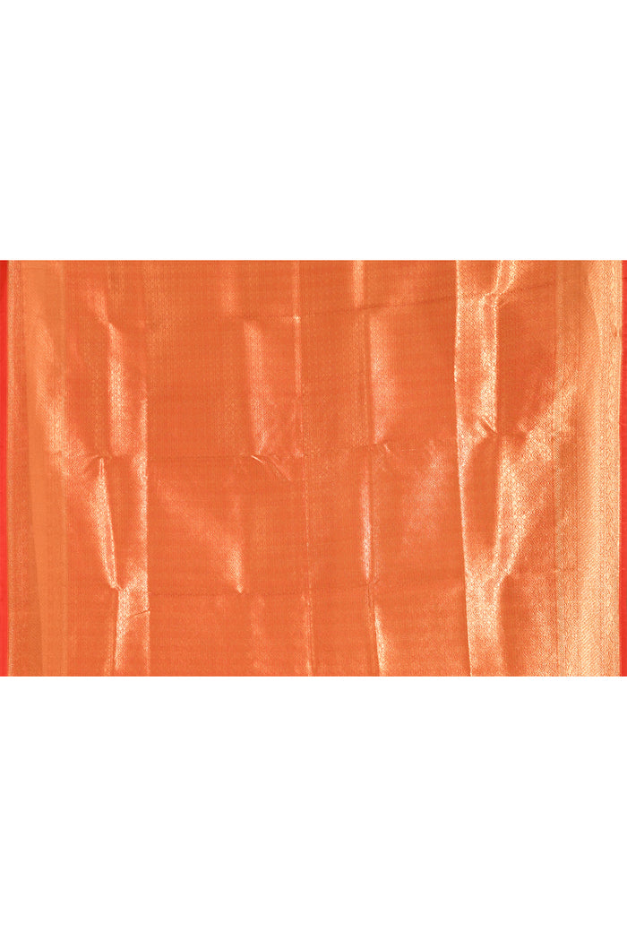 Deep Red With White Motif & Gold Zari Border And Pallu Banarasi Silk Saree