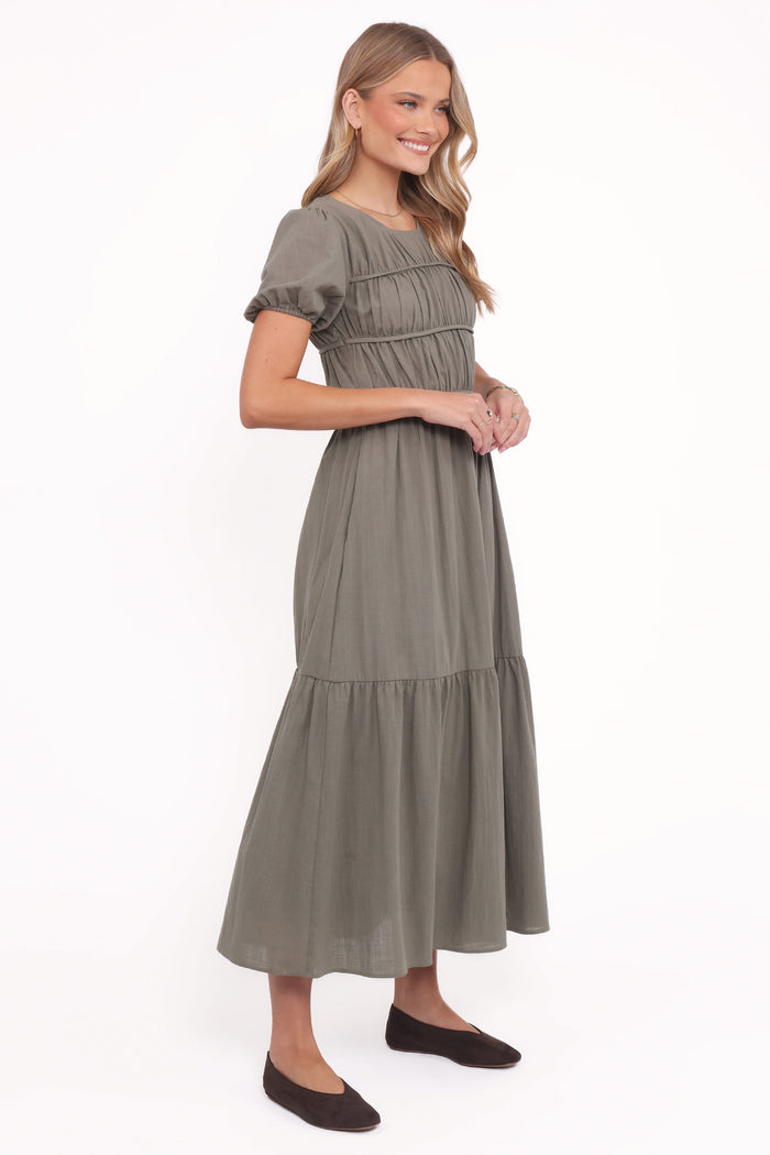 Petal and Pup USA DRESSES Deloria Maxi Dress - Olive