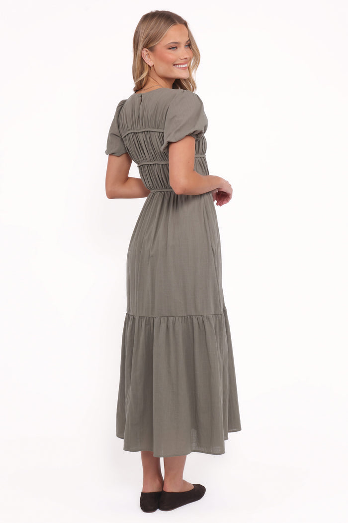 Petal and Pup USA DRESSES Deloria Maxi Dress - Olive