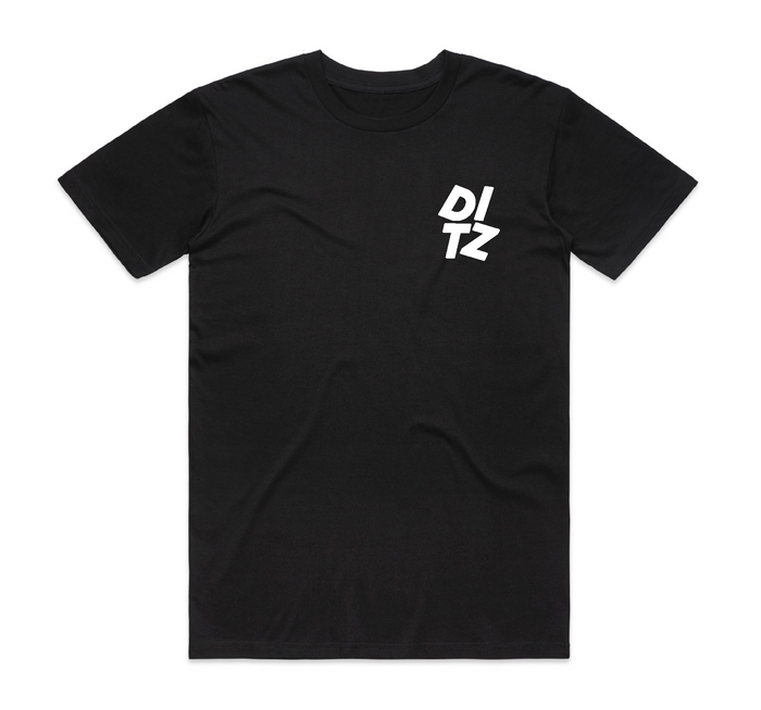 DITZ Pocket Logo Black T-Shirt - Bingo Merch