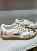 silver gold sneaker notice by dolce vita