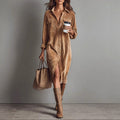Dominique Long-Sleeve Shirt Dress