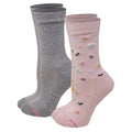 Dr. Motion women’s pink bees diabetic crew socks 2 pack
