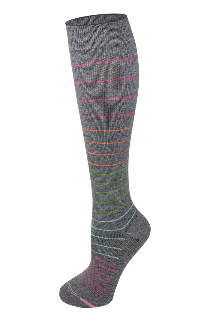 Dr Motion mild compression socks pin stripe design