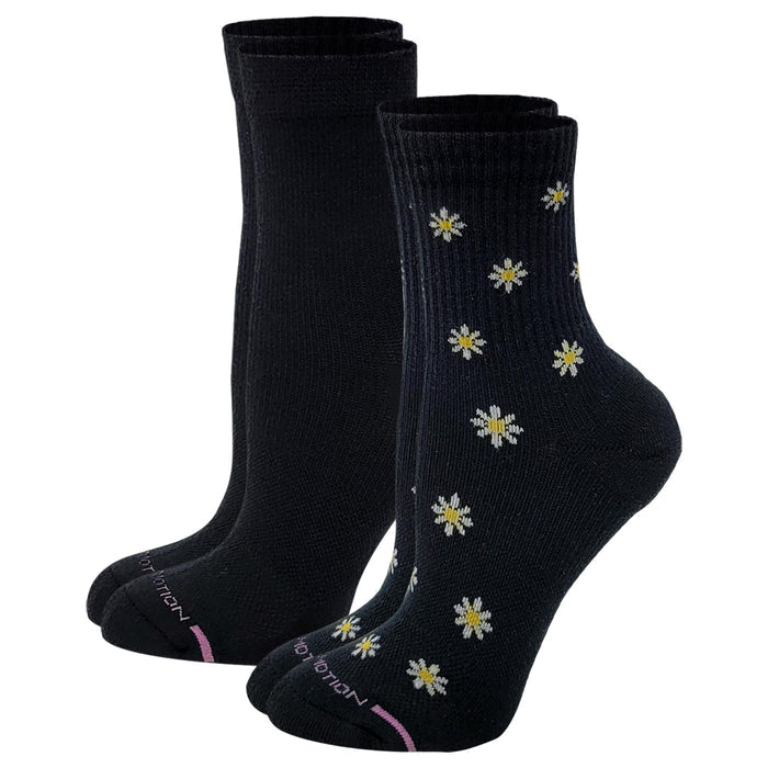 Dr. Motion Women's Mid-Crew Compression Socks 2 Pack