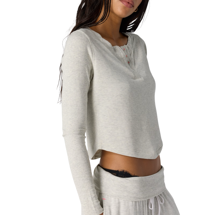 Dream State Henley Top in Grey
