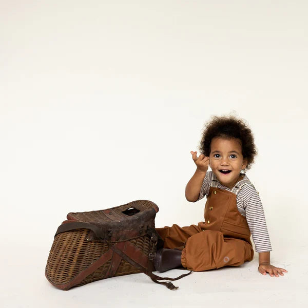 DUGAREE RAIN PANTS - rust