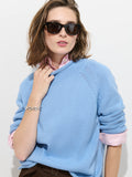 Eastport Sweater in Cotton - Poppy Blue