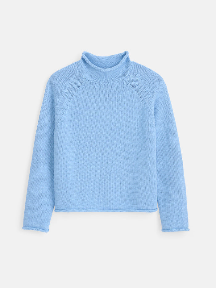 Eastport Sweater in Cotton - Poppy Blue