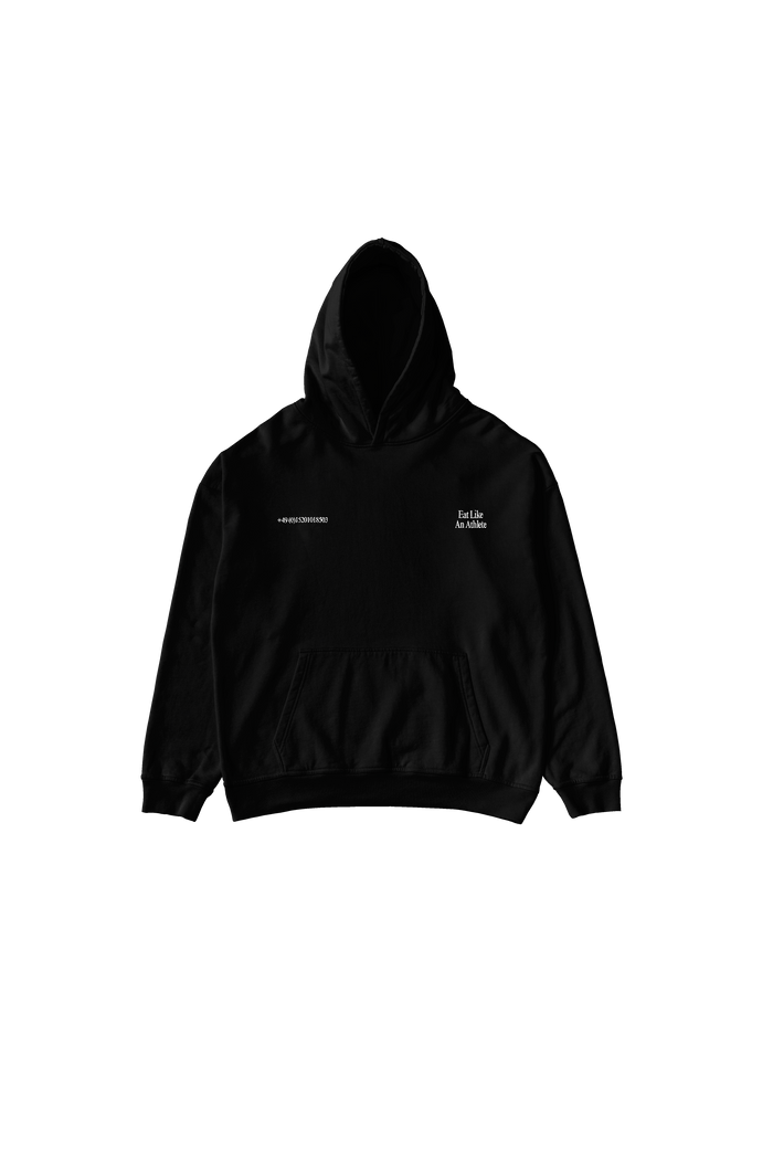 Eat like an Athlete Hoodie (Stereo Noir edition) oversized cut - Bingo Merch
