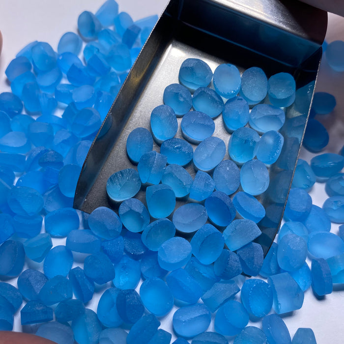 Electric Blue Topaz preforms 9 x 7 mm ovals - Brazil  BULK