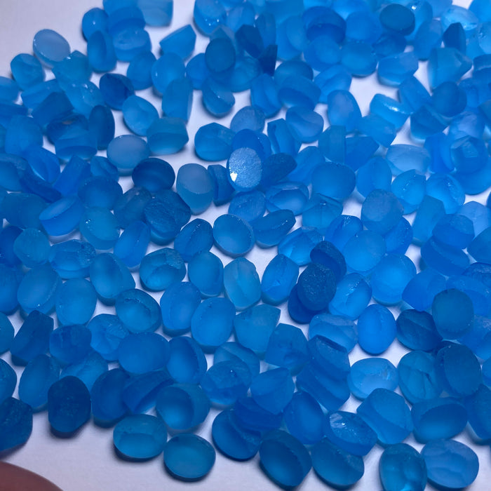 Electric Blue Topaz preforms 9 x 7 mm ovals - Brazil  BULK