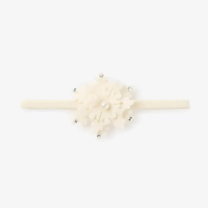 Elegant Baby - Headband - Pearl Snowflake-Hair Accessories-0-12M-Posh Baby
