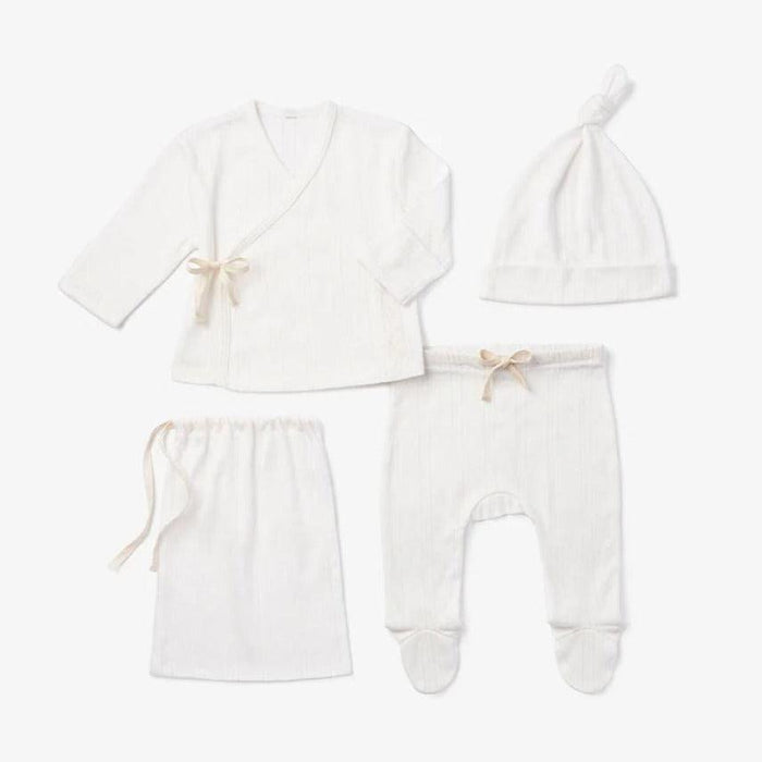 Elegant Baby - Pointelle Take Me Home Set - White-Sets-Preemie-Posh Baby